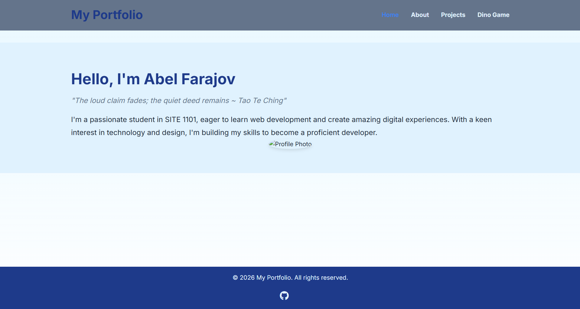 Course Project Screenshot